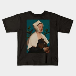 Portrait of a Lady with a Squirrel and a Starling - Hans Holbein the Younger Kids T-Shirt